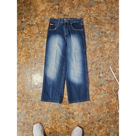 Southpole RN82628 Y2K Baggy Jeans 18 Dark Wash Contrast Stitch Utility (A253) - Picture 8 of 10